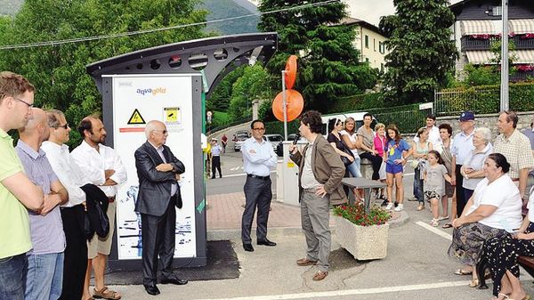 Cerimonia di inaugurazione della casetta dell’acqua a Cremeno
