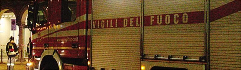 Intervento serale dei vigili del fuoco