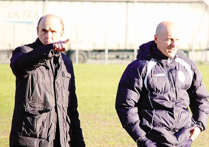 Paolo Cesana, a sinistra, con mister Rocco Cotroneo<span xml:space=