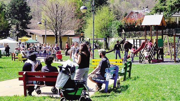 Il parco comunale che ospiterà il concerto serale del “Ballabio street art and music festival”