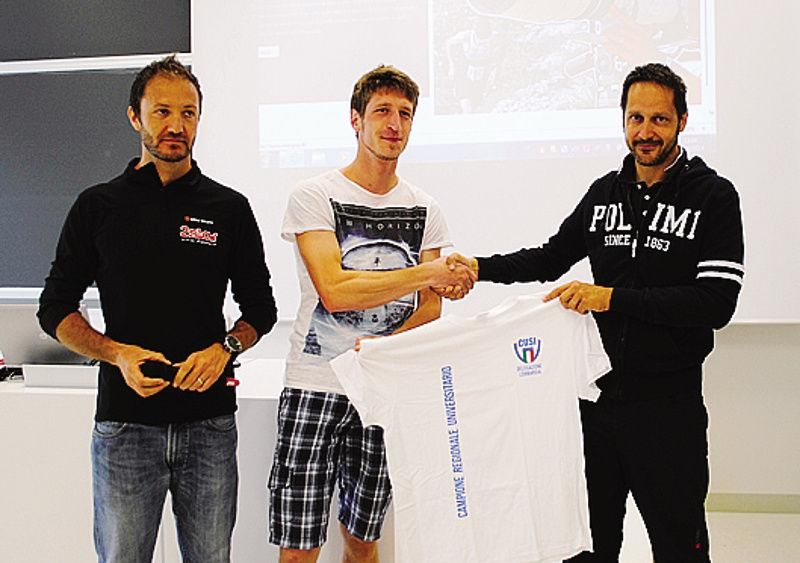 La premiazione di Marco Pennati, campione regionale universitario