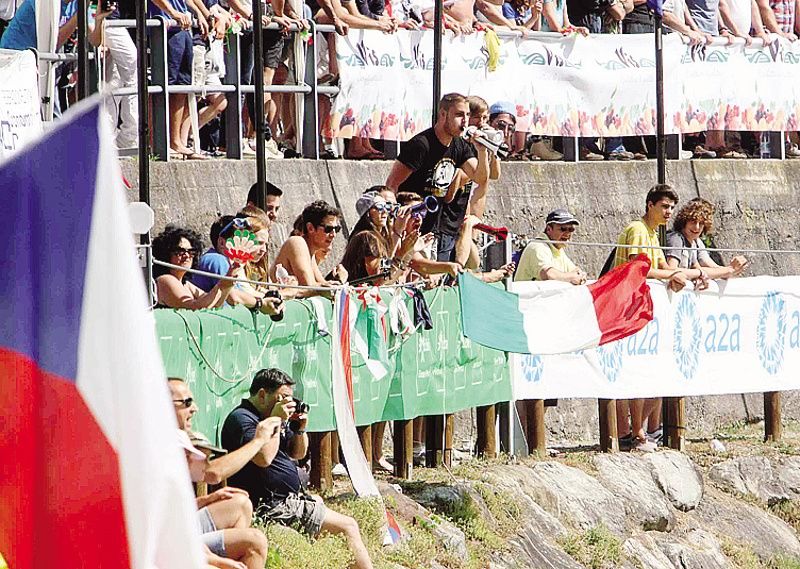 Caloroso il tifo lungo l’argine del fiume durante i campionati mondiali di canoaUna parte del percorso della rassegna iridata che ha visto l’Adda e la Valtellina grandi protagonisti