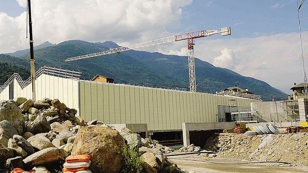 L’area cantiere nell’ex area della metallurgica Martinelli