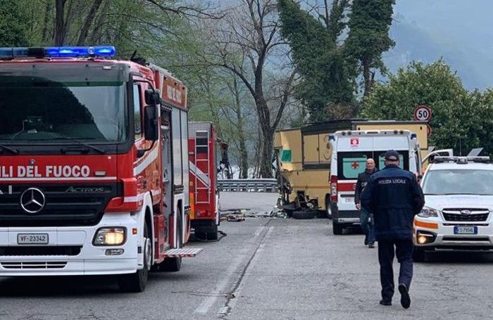I soccorsi sul luogo dell’incidente