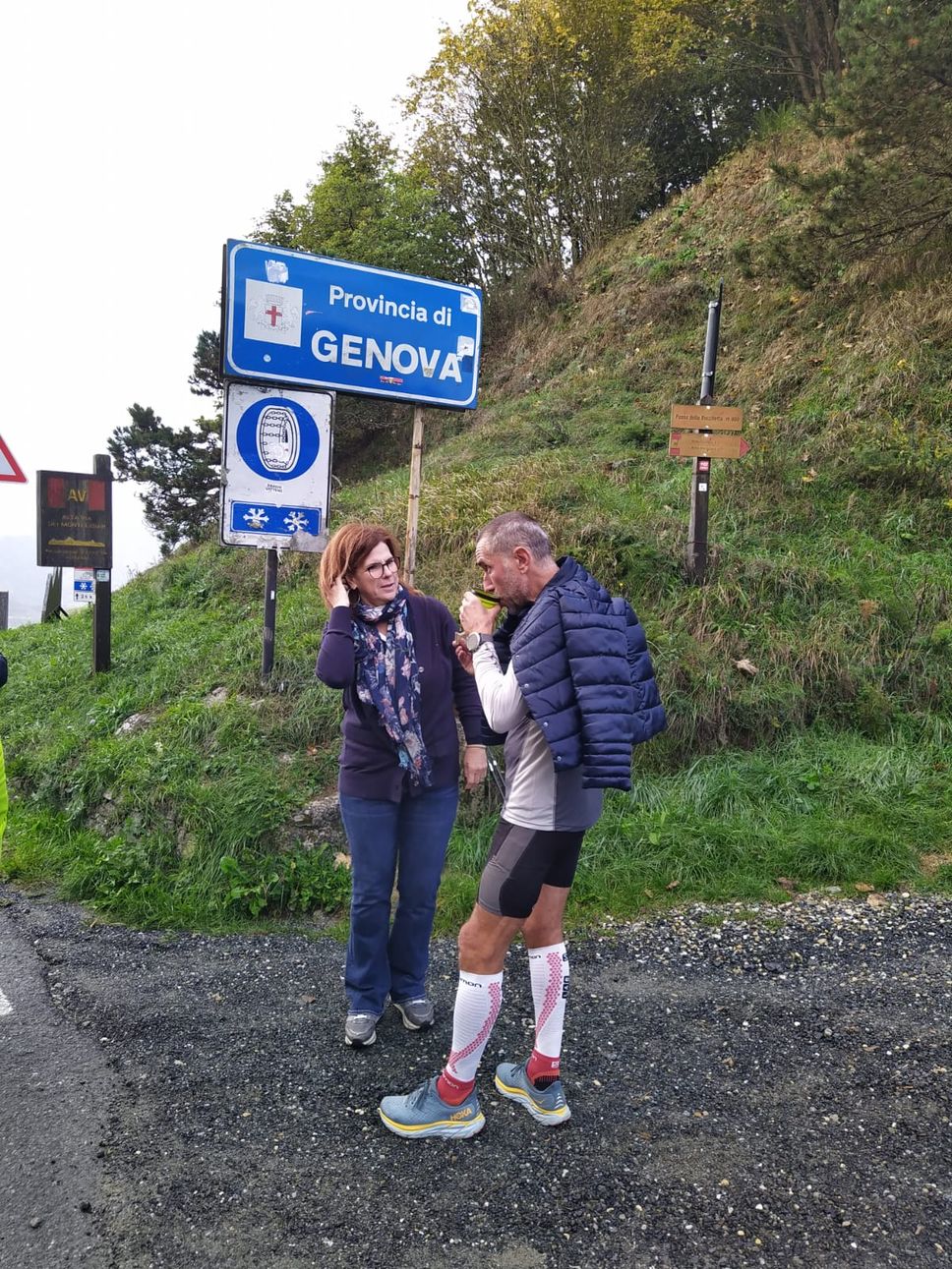 Alcune immagini del percorso di Roberto Crippa da Lecco a Genova