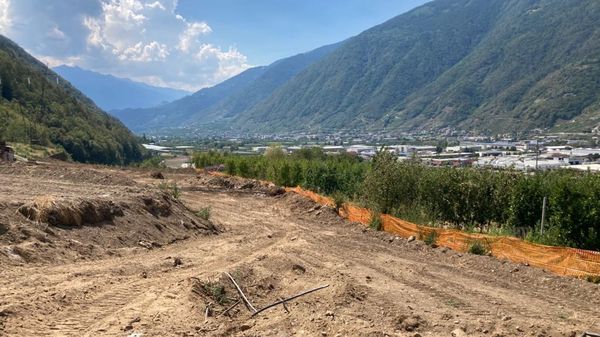 I lavori nella parte alta di Tirano dell’area del Dosso