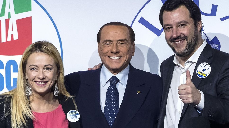 Giorgia Meloni, Silvio Berlusconi e Matteo Salvini: nessuno di loro al momento è previsto a Lecco
