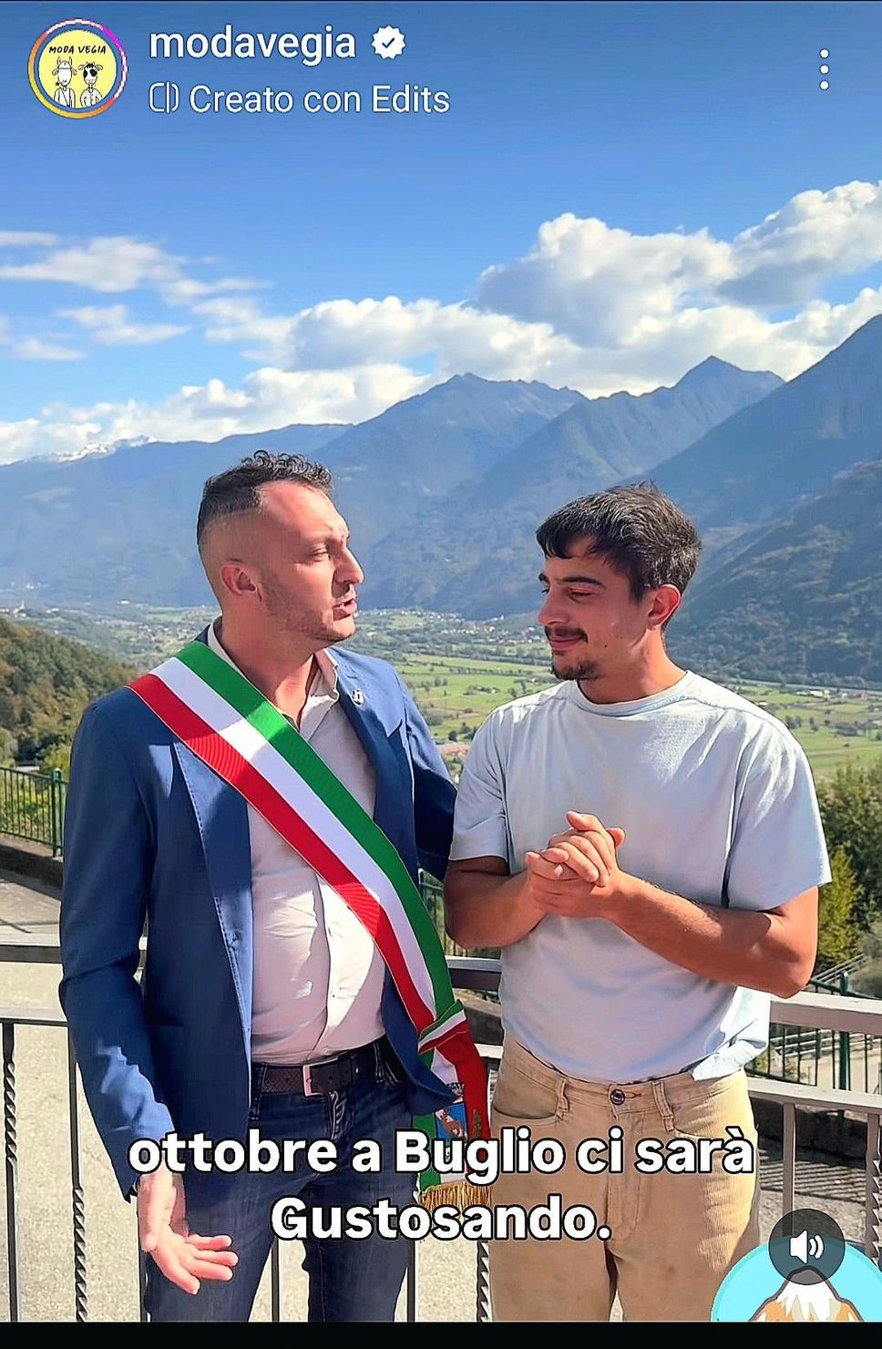 il sindaco Cristisan Azzalini e Davide Codazzi