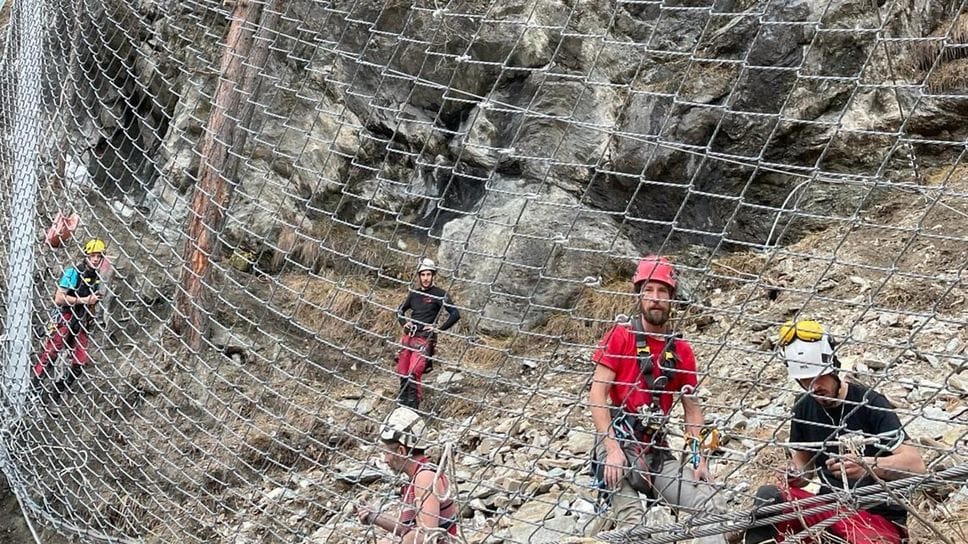 I lavori sulla strada Lanzada Franscia