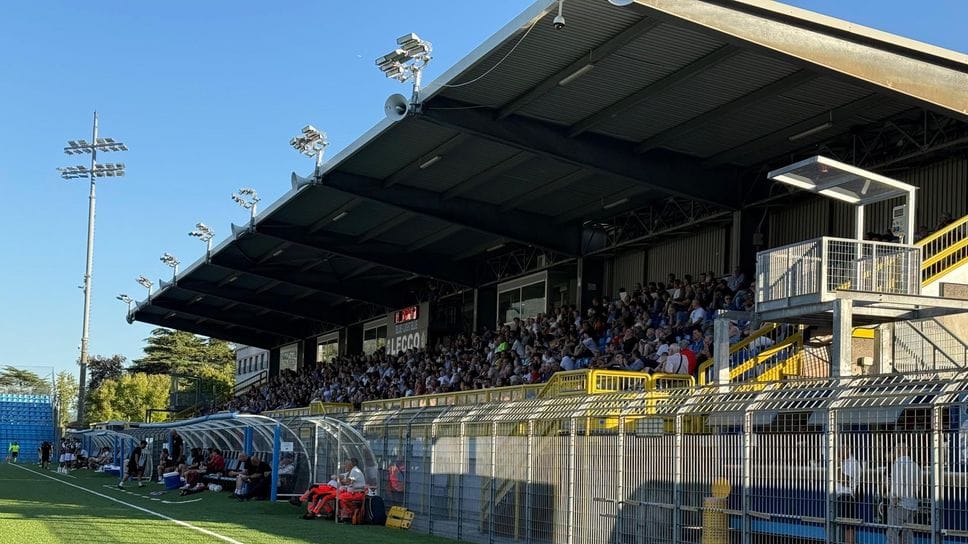 La tribuna centrale del Rigamonti-Ceppi di Lecco