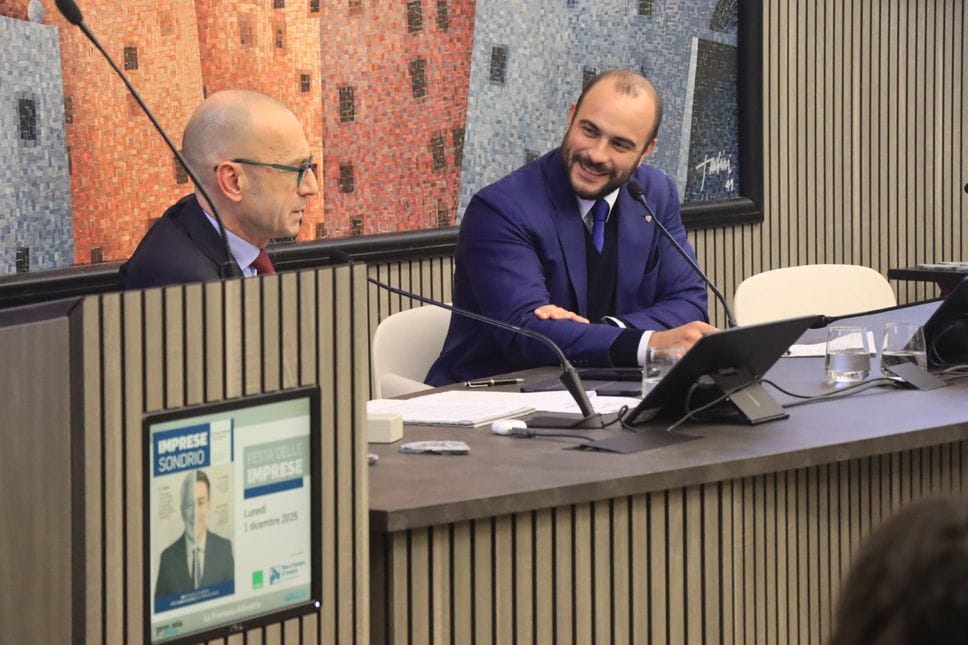 Sondrio Festa delle imprese Diego Minonzio e Guglielmo Auricchio