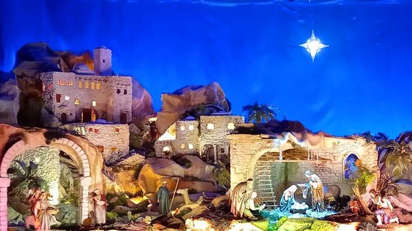 Un dettaglio del presepe di Amantea