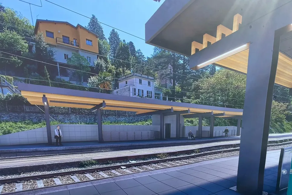 Perledo Varenna rendering stazione