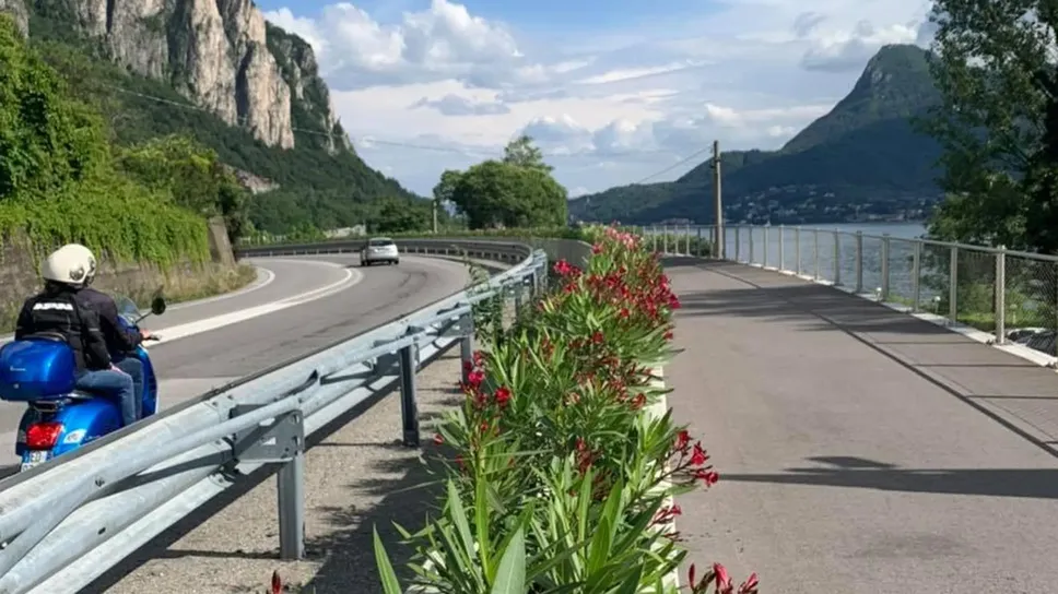 Il tratto di ciclopedonale tra Lecco e Pradello, già esistente: da qui prenderà il via il nuovo collegamento verso Abbadia Il tratto di ciclopedonale tra Lecco e Pradello, già esistente: da qui prenderà il via il nuovo collegamento verso Abbadia
