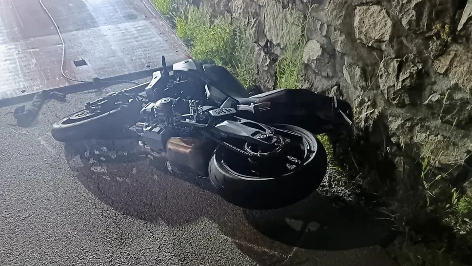 La moto incidentata