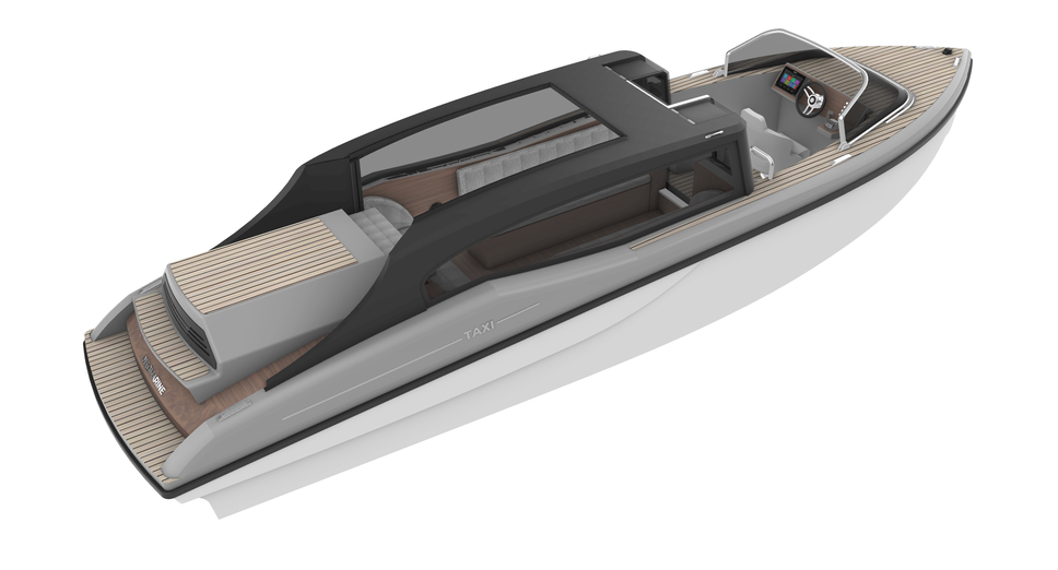 Il taxi boat messo a punto dall’azienda lariana Il taxi boat messo a punto dall’azienda lariana