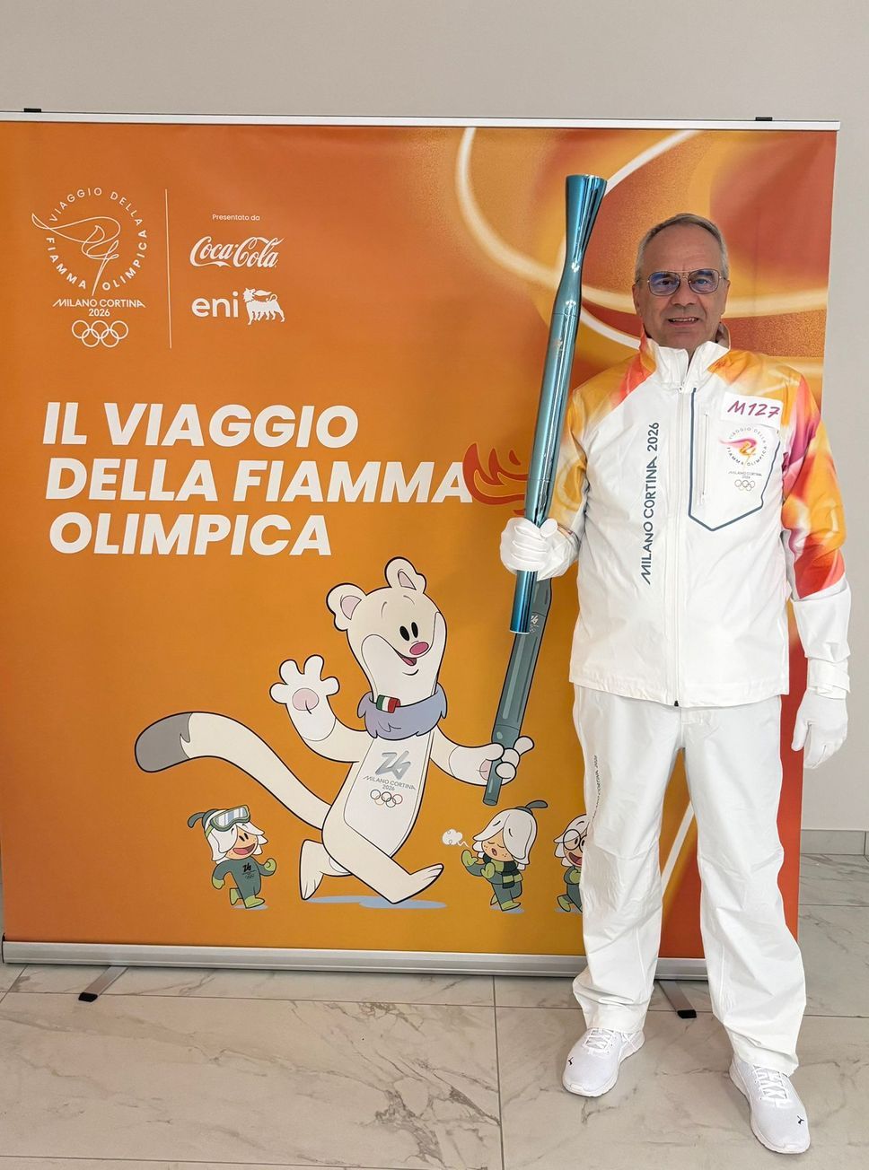 Il viaggio della Fiamma olimpica. Marco Bonat a Roma