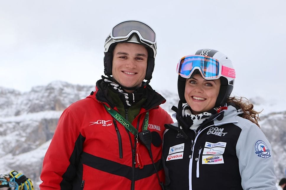 Maria Elisa Negri con uno dei suoi allenatori