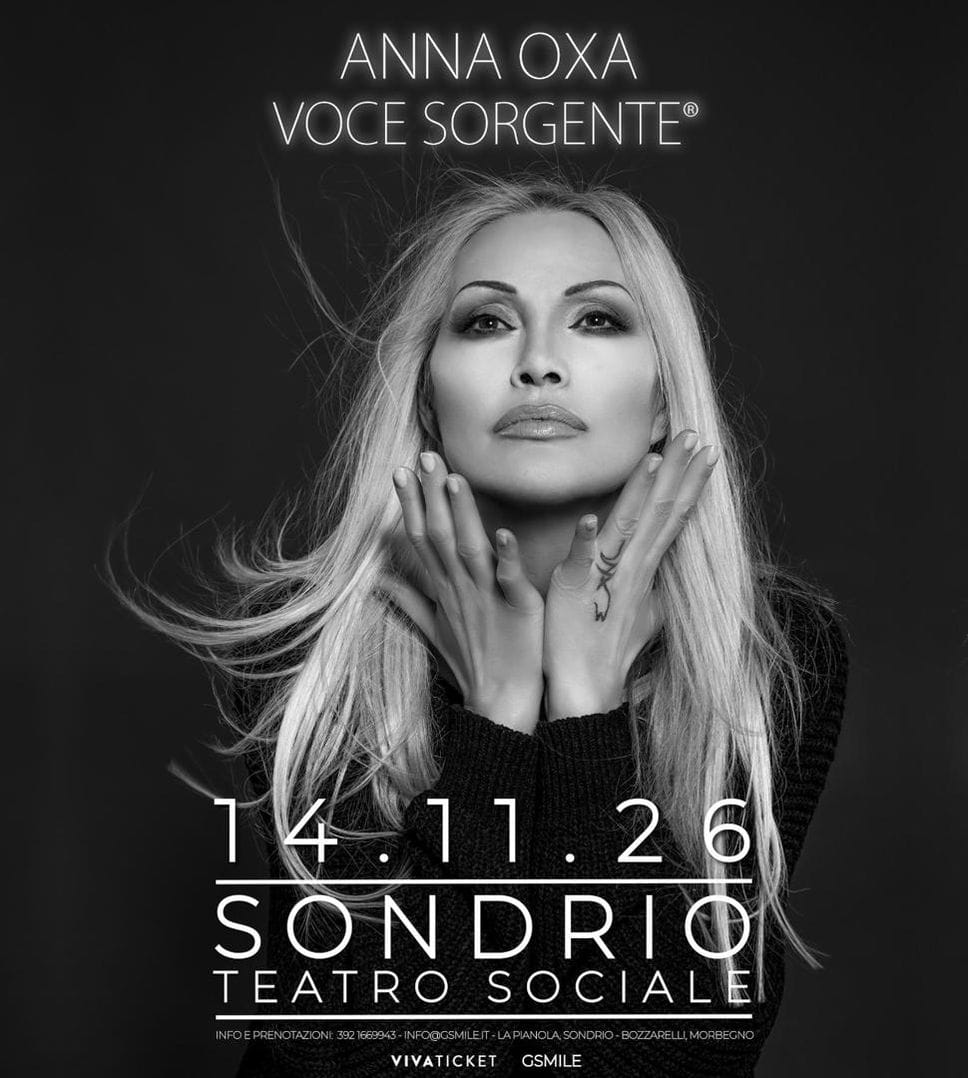 GSmile festeggia dieci anni con Anna Oxa: grande evento al Sociale di Sondrio