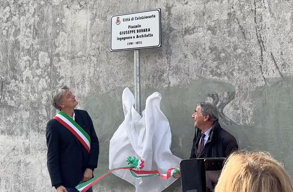 Il piazzale di Foppenico intitolato a Giuseppe Bovara