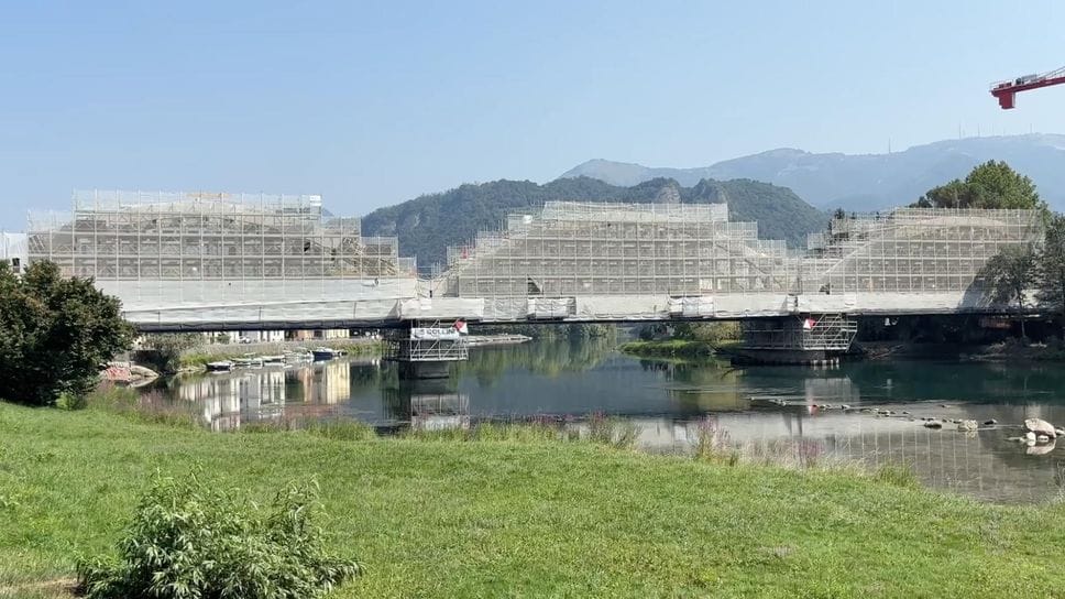Visite al cantiere del ponte di Brivio