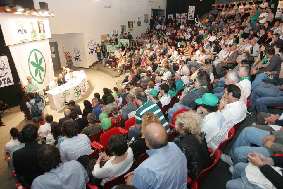 ELEZIONI EUROPEE PROVINCIALI 2009 LEGA NORD: UMBERTO BOSSI A SONDRIO
