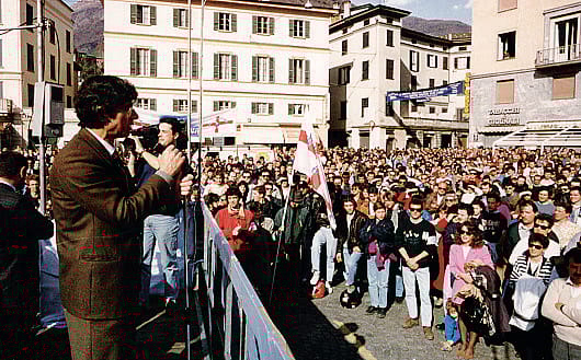 Umberto Bossi a Sondrio