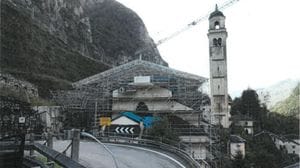 Cantiere al santuario di Gallivaggio, riprendono i lavori di restauro