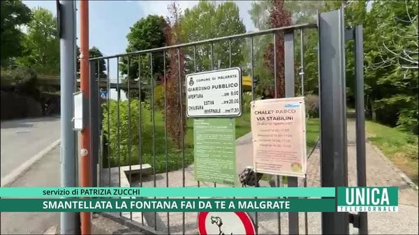 Malgrate, smontata la fontana fai da te