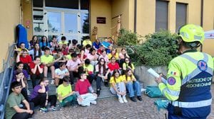 Esercitazione di Protezione Civile a La Valletta Brianza: gli studenti si mettono alla prova
