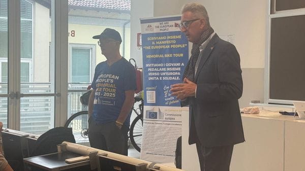 Da Capua al Mortirolo in bici per rilanciare l’Europa unita