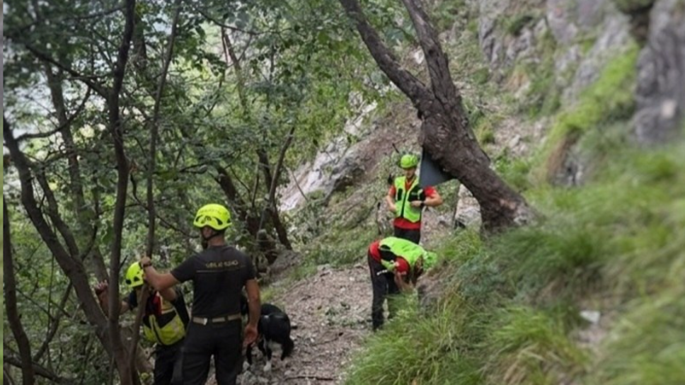 Lecco, caduta massi alla falesia Lariosauro: intervento dei Vigili del fuoco