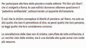 Il patentino antifascista seppellito da una risata