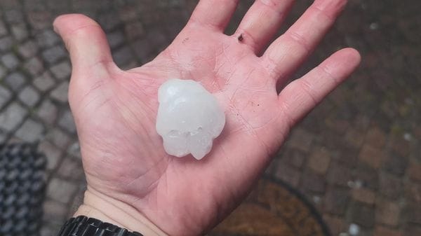Violenta grandinata sulla Media Valtellina