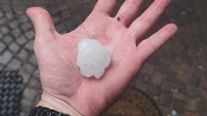 Violenta grandinata sulla Media Valtellina