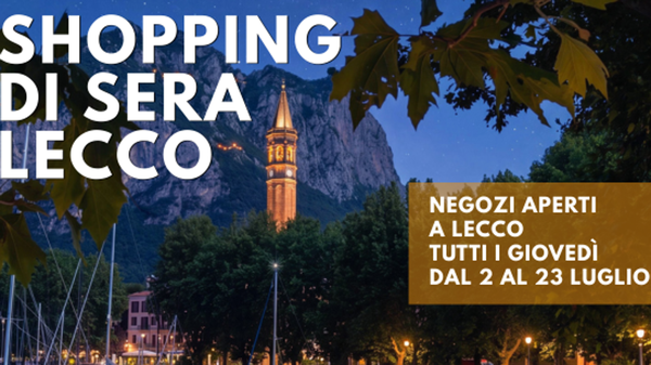 Lecco, a luglio negozi aperti il giovedì sera