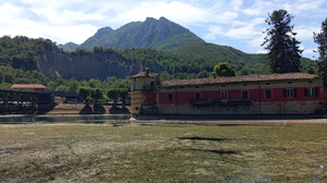 Un prato di alghe circonda l’isola Viscontea