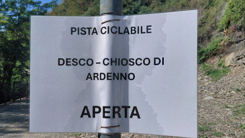 Ardenno, la pista ciclabile ora è completata: percorso al sicuro