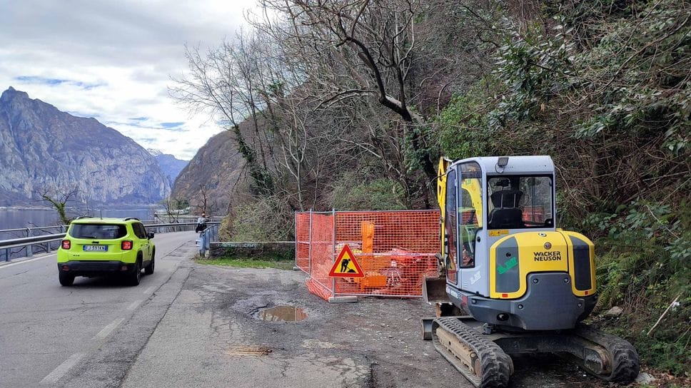Pioggia e vento, resta chiusa la Lariana
