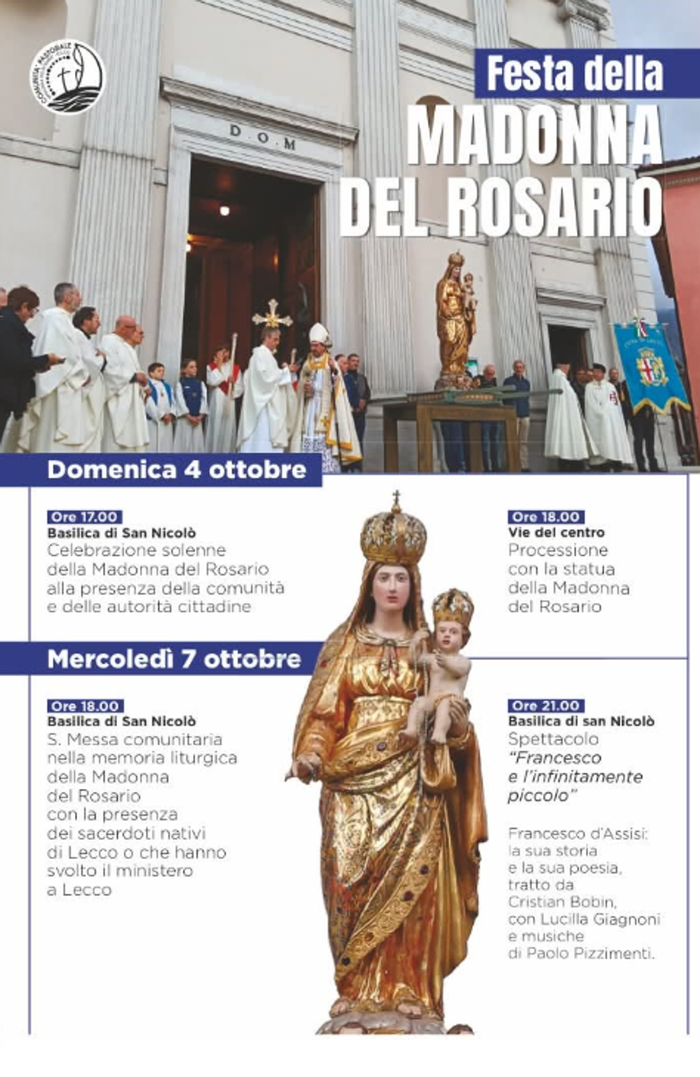 Festa di Lecco, domenica la processione della Madonna del Rosario