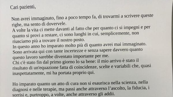 Cosio, l’addio della dottoressa ai suoi pazienti: «Ho provato a fare del mio meglio»