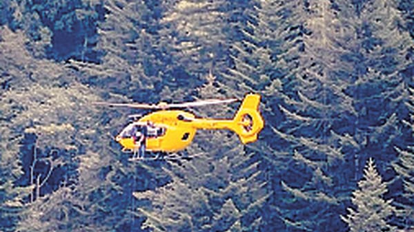 Alpe Chiarino Motociclista soccorso dopo la caduta